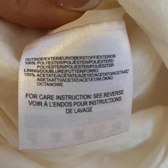 White dress with black stones on neck line - Picture 6 of 7